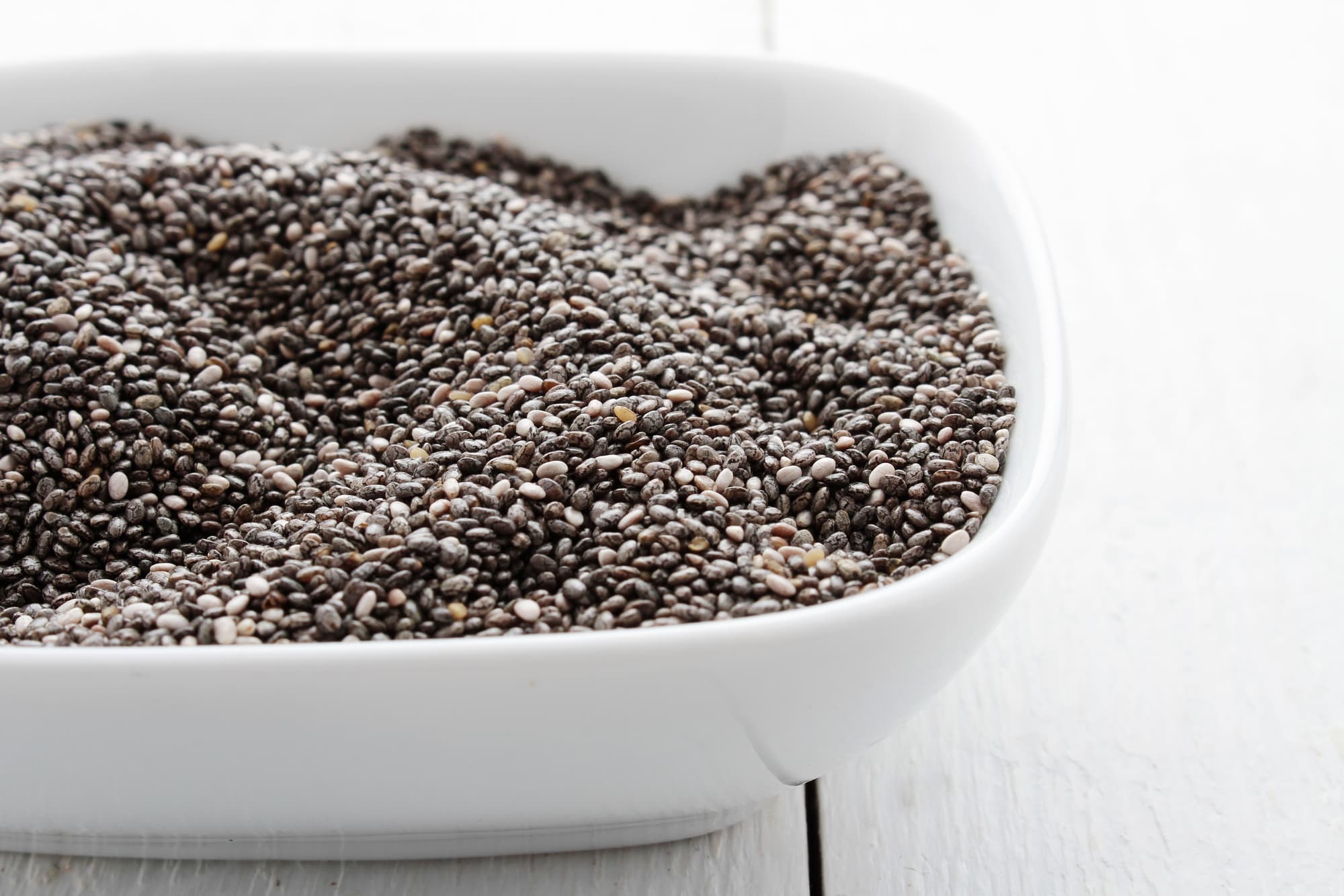 chia seeds in dish